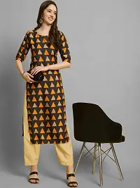 Elegant Crepe Printed Kurta with Pant Set For Women-thumb1