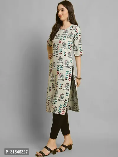 Stylish Crepe Printed Straight Kurta With Pant Set For Women-thumb5