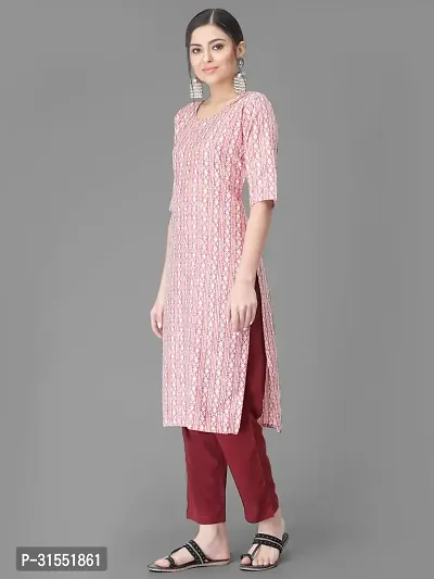 Stylish Peach Crepe Kurta Bottom Set For Women-thumb4