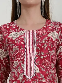 Beautiful Cotton Blend Printed Kurta Pant And Dupatta Set For Women-thumb3