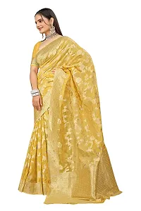 Elegant Art Silk Zari Woven Women Saree with Blouse piece-thumb2