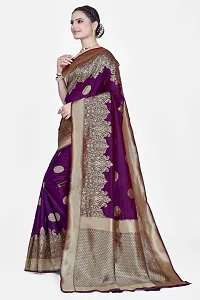 Elegant Art Silk Zari Woven Women Saree with Blouse piece-thumb2