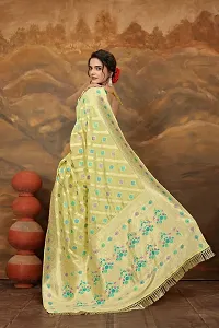 Elegant Organza Zari Woven Women Saree with Blouse piece-thumb2