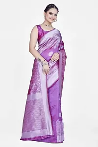 Elegant Art Silk Zari Woven Women Saree with Blouse piece-thumb3