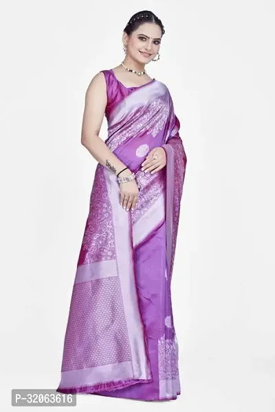 Elegant Art Silk Zari Woven Women Saree with Blouse piece-thumb4