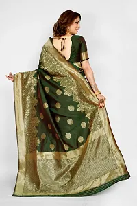 Elegant Art Silk Zari Woven Women Saree with Blouse piece-thumb1