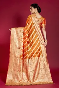 Elegant Organza Zari Woven Women Saree with Blouse piece-thumb1