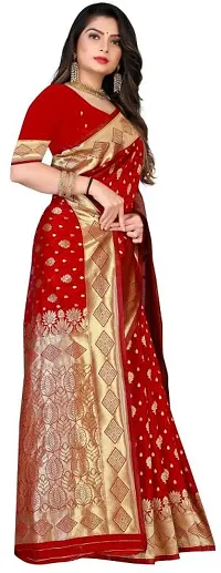 Elegant Art Silk Zari Woven Women Saree with Blouse piece-thumb2