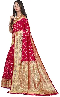 Elegant Art Silk Zari Woven Women Saree with Blouse piece-thumb2