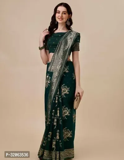 Elegant Art Silk Zari Woven Women Saree with Blouse piece-thumb3