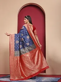 Elegant Art Silk Zari Woven Women Saree with Blouse piece-thumb1