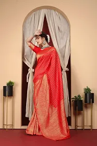 Elegant Art Silk Zari Woven Women Saree with Blouse piece-thumb2