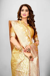 Elegant Art Silk Zari Woven Women Saree with Blouse piece-thumb4