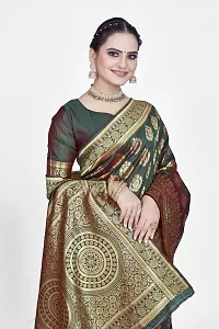 Elegant Art Silk Zari Woven Women Saree with Blouse piece-thumb4