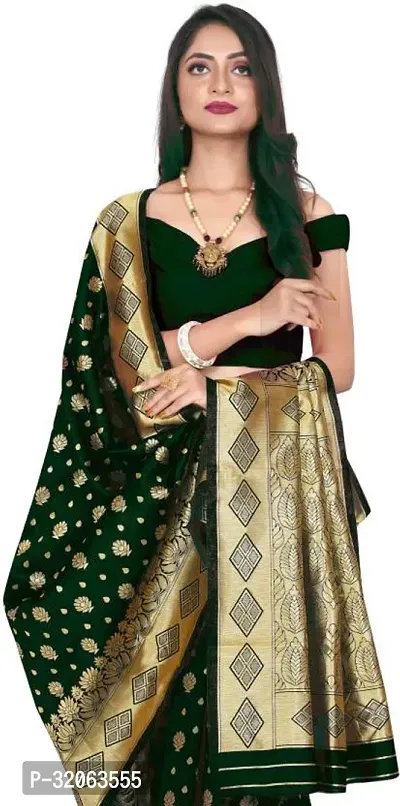 Elegant Art Silk Zari Woven Women Saree with Blouse piece-thumb4