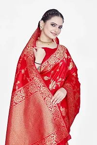 Elegant Art Silk Zari Woven Women Saree with Blouse piece-thumb4