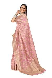 Elegant Art Silk Zari Woven Women Saree with Blouse piece-thumb1