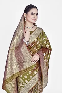 Elegant Art Silk Zari Woven Women Saree with Blouse piece-thumb4