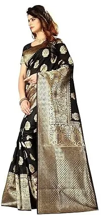 Elegant Art Silk Zari Woven Women Saree with Blouse piece-thumb2