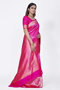 Elegant Art Silk Zari Woven Women Saree with Blouse piece-thumb3