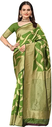 Must Have Art Silk Saree with Blouse piece 