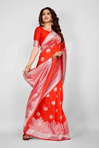 Elegant Art Silk Zari Woven Women Saree with Blouse piece-thumb3