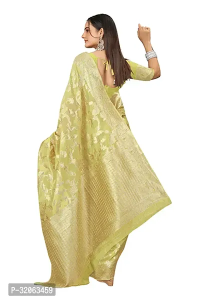 Elegant Art Silk Zari Woven Women Saree with Blouse piece-thumb3