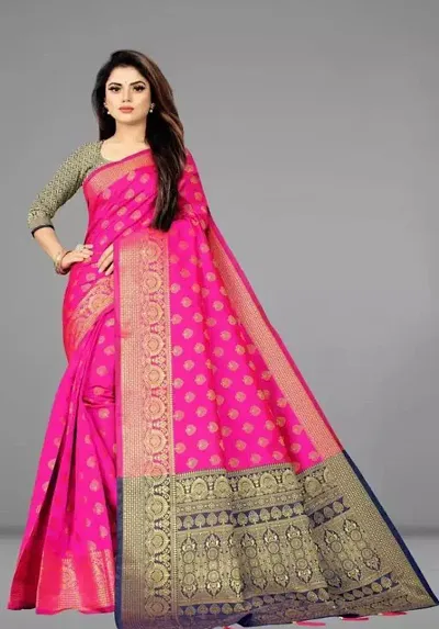 Banarasi Silk Jacquard Sarees with Blouse piece