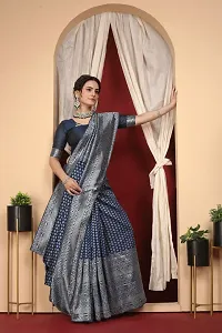 Elegant Art Silk Zari Woven Women Saree with Blouse piece-thumb3