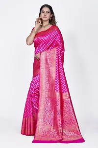 Elegant Art Silk Zari Woven Women Saree with Blouse piece-thumb2