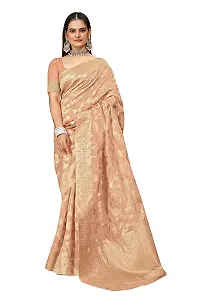 Elegant Art Silk Zari Woven Women Saree with Blouse piece-thumb1