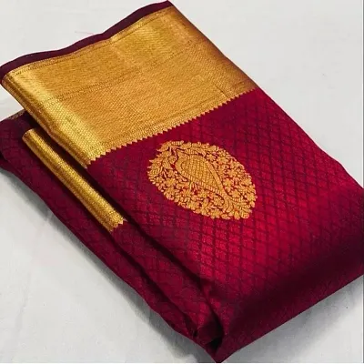 Elegant Silk Blend Saree with Blouse piece 