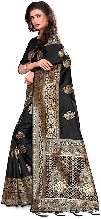 Elegant Art Silk Zari Woven Women Saree with Blouse piece-thumb2