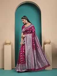 Elegant Art Silk Zari Woven Women Saree with Blouse piece-thumb2