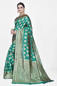 Elegant Art Silk Zari Woven Women Saree with Blouse piece-thumb2