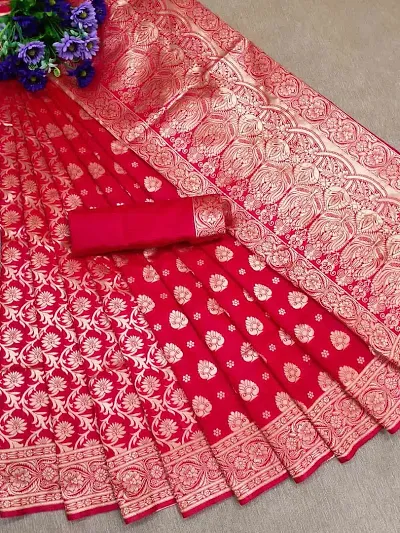 Art Silk Zari Sarees With Blouse Piece