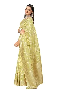 Elegant Art Silk Zari Woven Women Saree with Blouse piece-thumb1