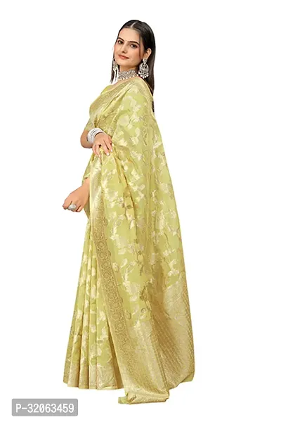 Elegant Art Silk Zari Woven Women Saree with Blouse piece-thumb2