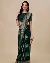 Elegant Art Silk Zari Woven Women Saree with Blouse piece-thumb2