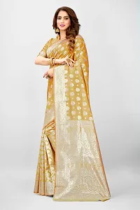 Elegant Art Silk Zari Woven Women Saree with Blouse piece-thumb2