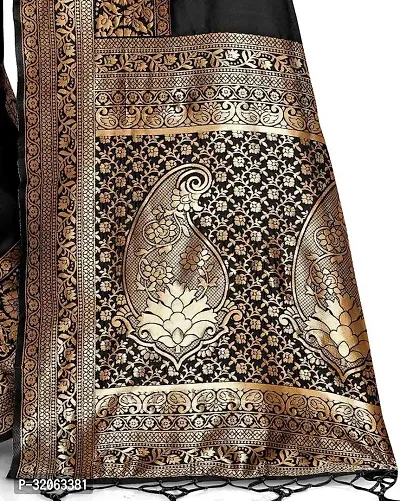 Elegant Art Silk Zari Woven Women Saree with Blouse piece-thumb5