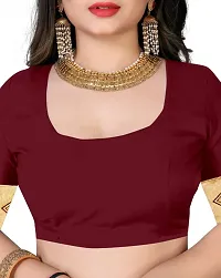 Stylish Art Silk Maroon Zari Woven Saree with Blouse piece-thumb4