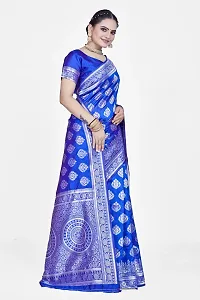 Elegant Art Silk Zari Woven Women Saree with Blouse piece-thumb3