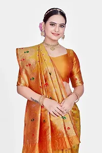 Elegant Art Silk Zari Woven Women Saree with Blouse piece-thumb4