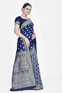 Elegant Art Silk Zari Woven Women Saree with Blouse piece-thumb3