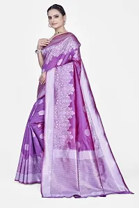 Elegant Art Silk Zari Woven Women Saree with Blouse piece-thumb2