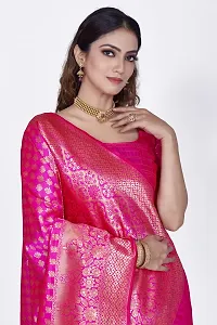 Elegant Art Silk Zari Woven Women Saree with Blouse piece-thumb4