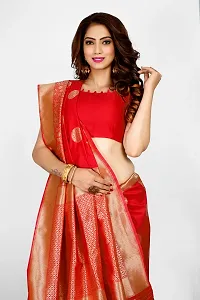 Elegant Art Silk Zari Woven Women Saree with Blouse piece-thumb4