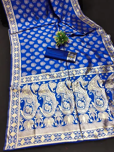 New In Art Silk Saree with Blouse piece 