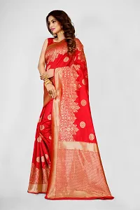 Elegant Art Silk Zari Woven Women Saree with Blouse piece-thumb2